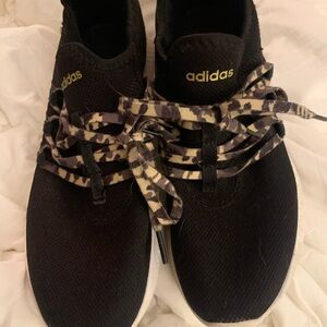 Adidas Black Shoes with Star Pattern Laces